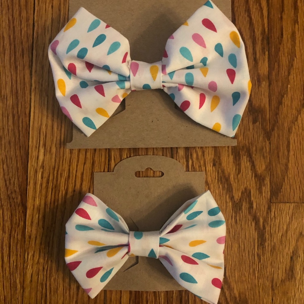 2 Pack Raindrop Hair Bows